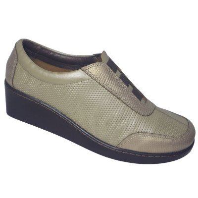 Romulo Casual Cuero Oro Bronce MujerTalla 35 Ref 0823 